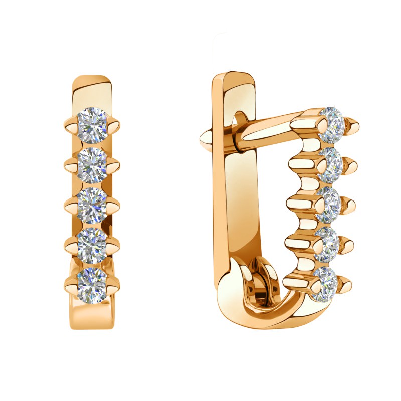 (01-218421) (Серьги) (Au 585)