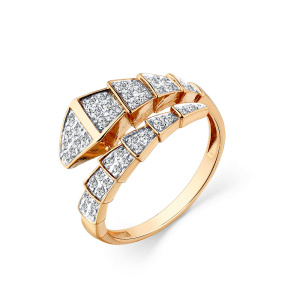 Кольцо золото с фианитами