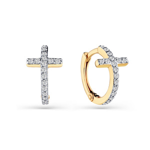 Серьги конго золото