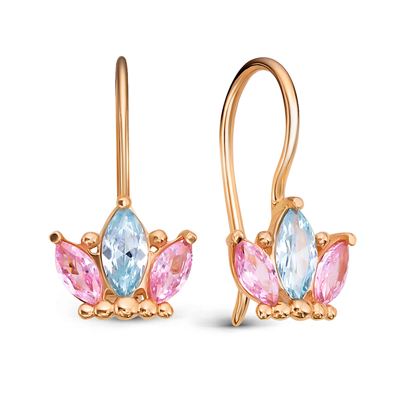 (1204975) (Серьги) (Au 585)