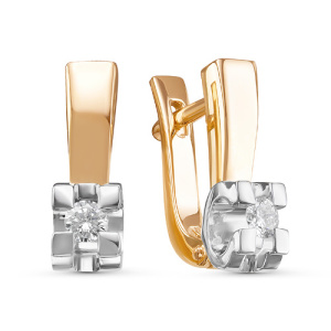 Серьги золото с бриллиантами