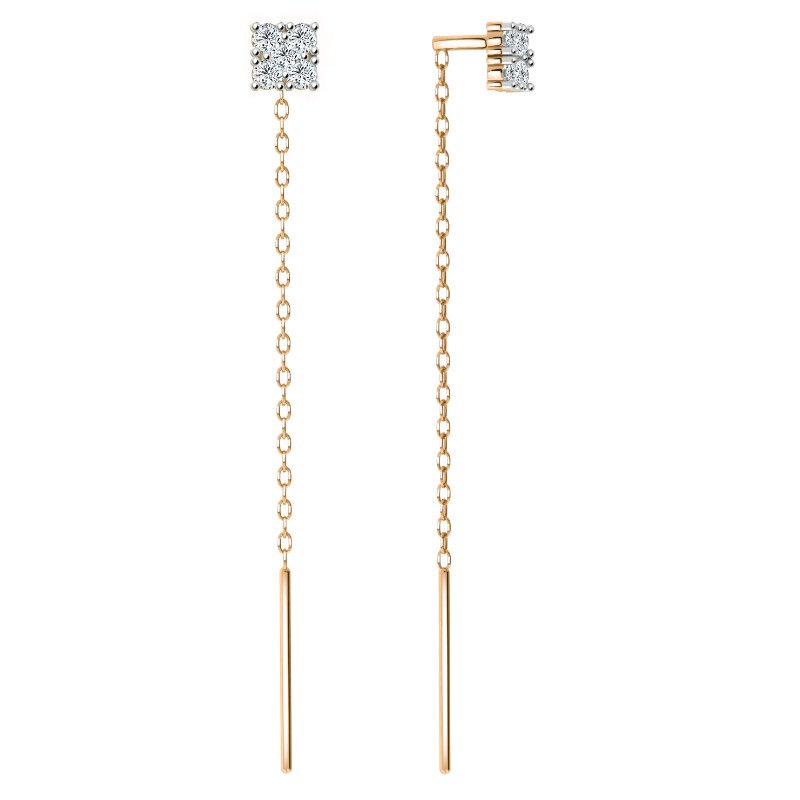 (01-218608) (Серьги) (Au 585)