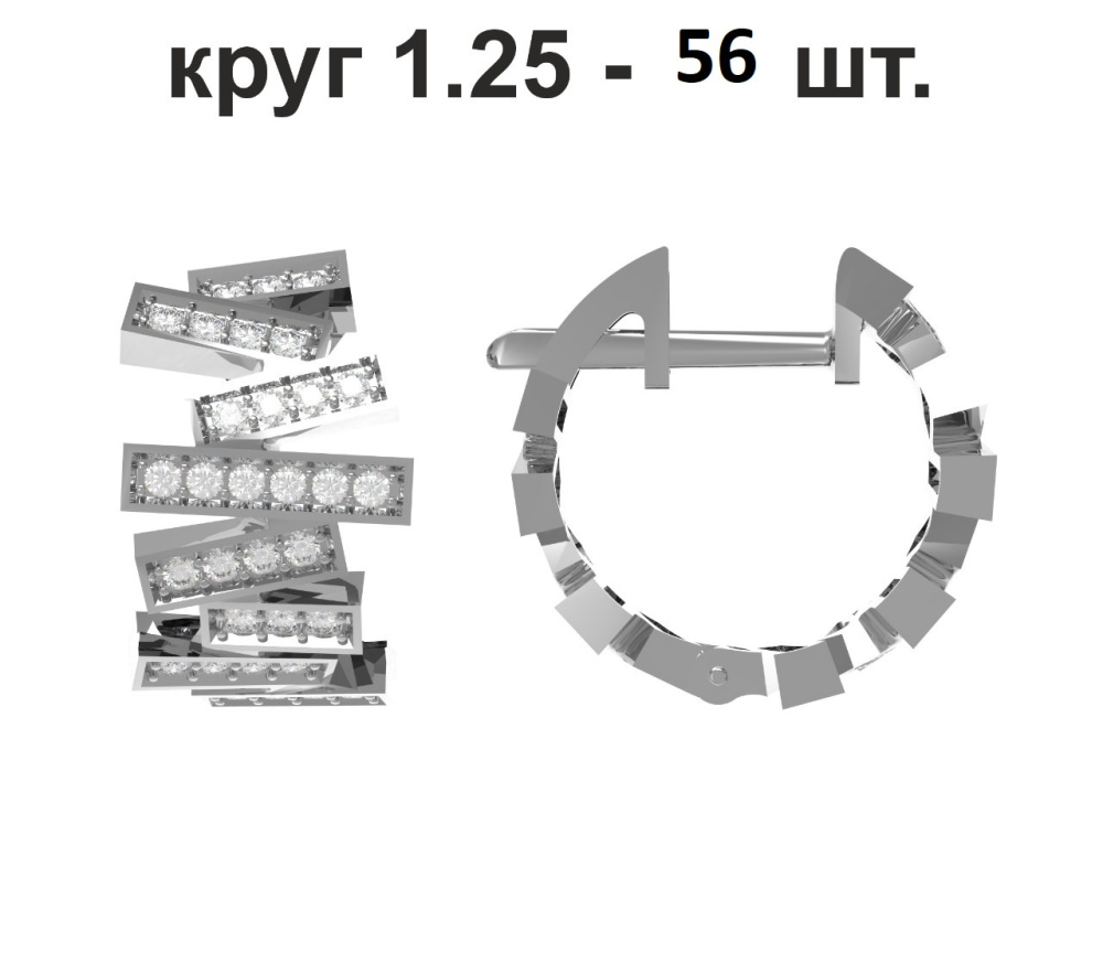 (2-1785-29) (Серьги) (Au 585)