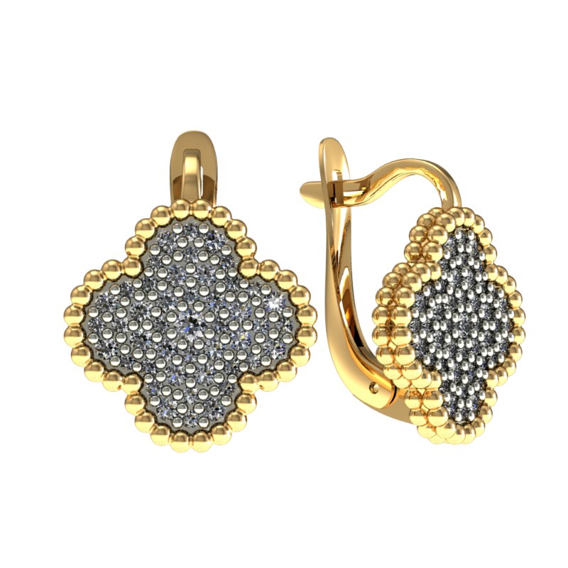 (01-218207) (Серьги) (Au 585)